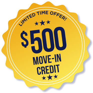 Limited Time - $500 Move-In Credit