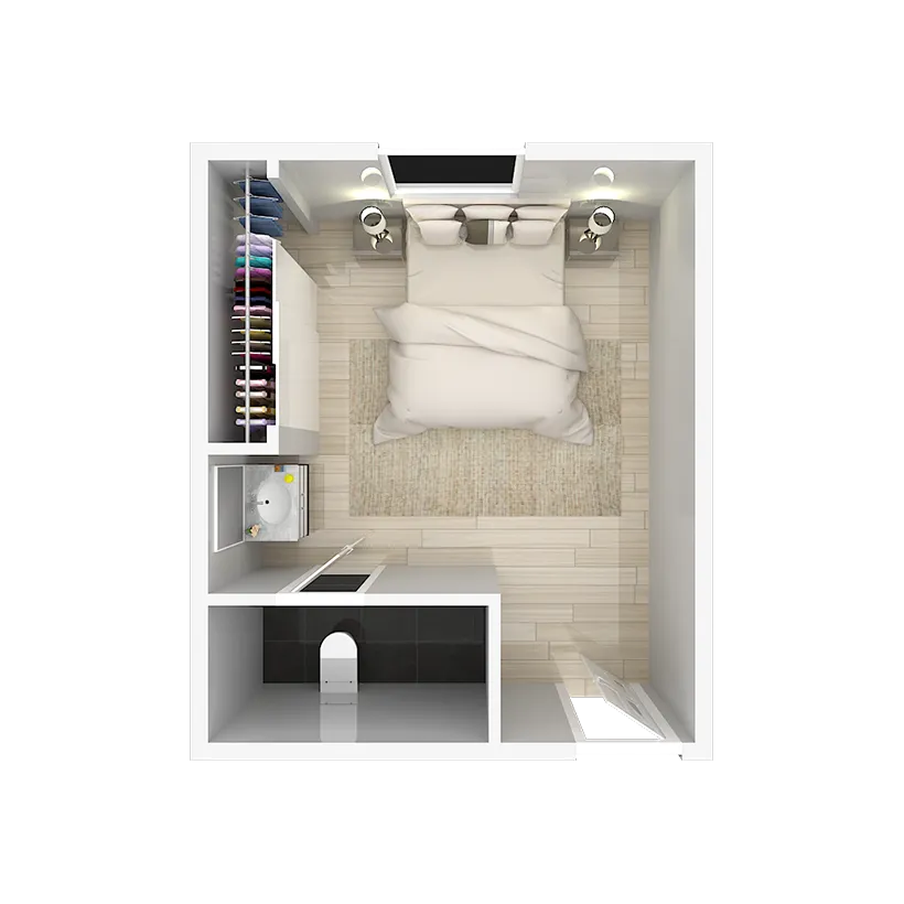 Memory Care - Private Studio Floor Plan
